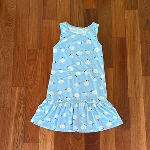 Blue Floral Kids Casual Dress